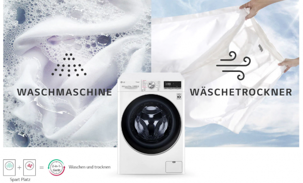 Waschmaschine und Trockner in Einem